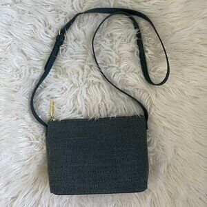 Lancome Blue Bag (Cosmetic with Long Strap) Gold Zipper